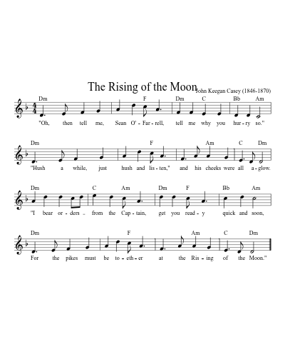 The Rising of the Moon (Version 4)