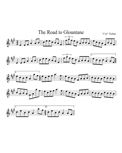 The Road to Glountane sheet music preview