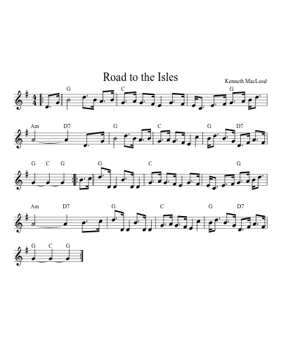 Road to the Isles (Version 4) sheet music preview