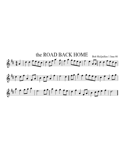 the ROAD BACK HOME (Road Back Home) sheet music preview