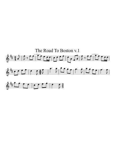 The Road To Boston v.1 sheet music preview