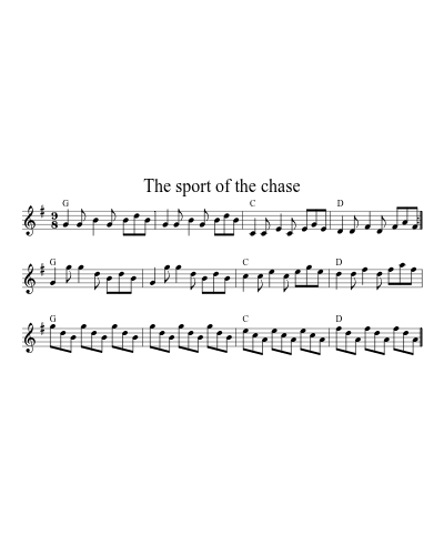 The sport of the chase sheet music preview