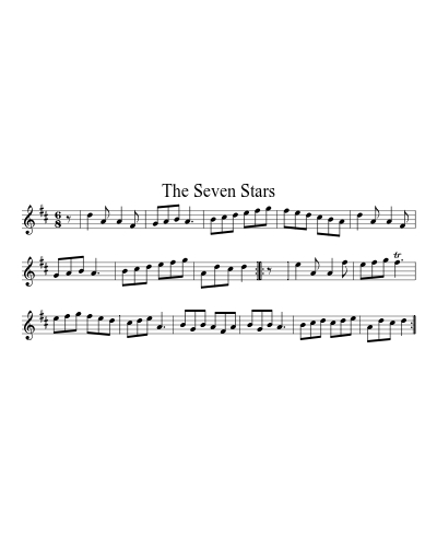 The Seven Stars sheet music preview