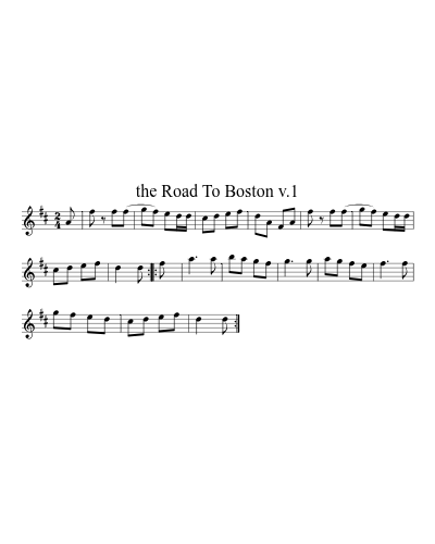 The Road To Boston v.1 (Version 2) sheet music preview