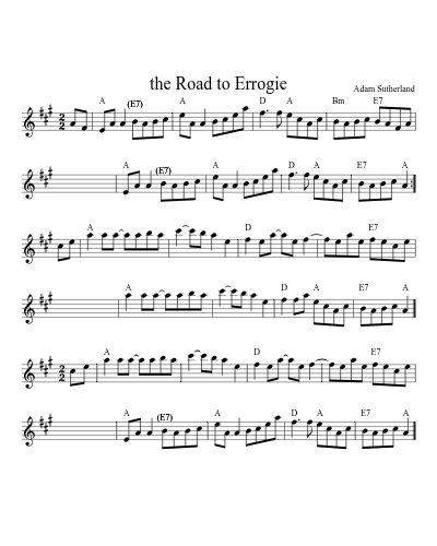 The Road To Errogie (Version 5)