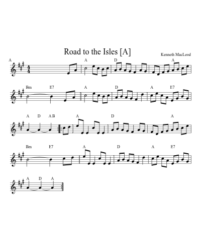 Road to the Isles    [A] (Version 2)