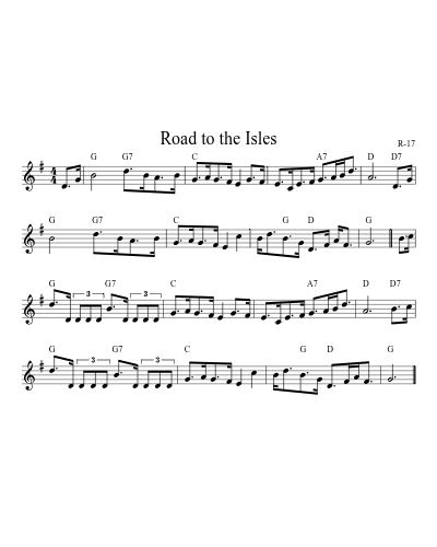 Road to the Isles (Version 7) sheet music preview