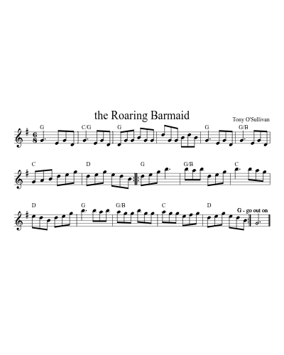 The Roaring Barmaid (Version 7) sheet music preview