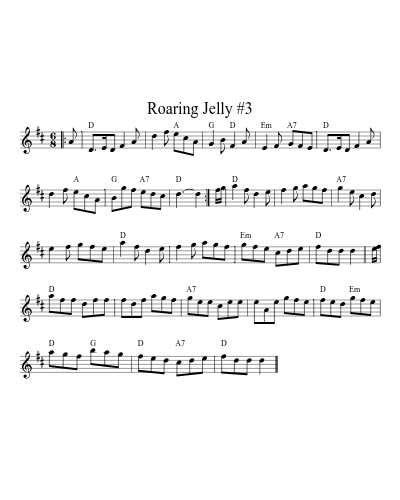 Roaring Jelly #3 (Version 2) sheet music preview