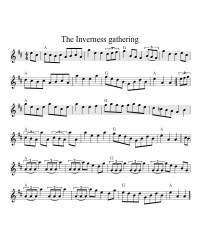 The Inverness gathering sheet music preview