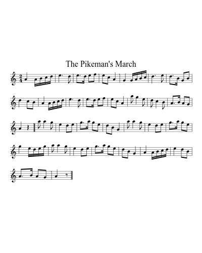 the Pikeman's March (Rob Roy Standpiece) sheet music preview
