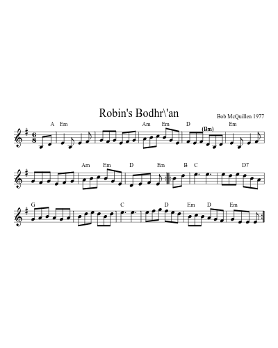 Robin's Bodhr\'an (Version 4)