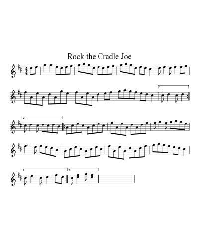 Rock the Cradle Joe (Version 6) sheet music preview