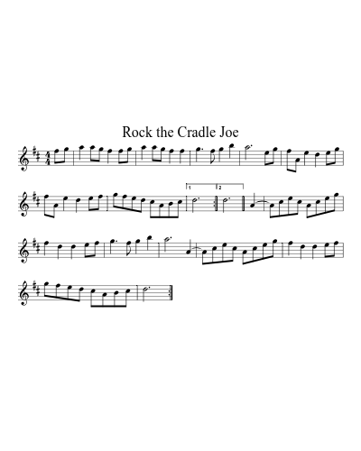 Rock the Cradle Joe (Version 9) sheet music preview