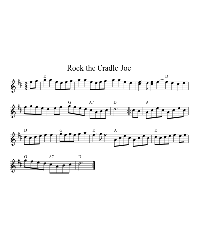 Rock the Cradle Joe (Version 12) sheet music preview