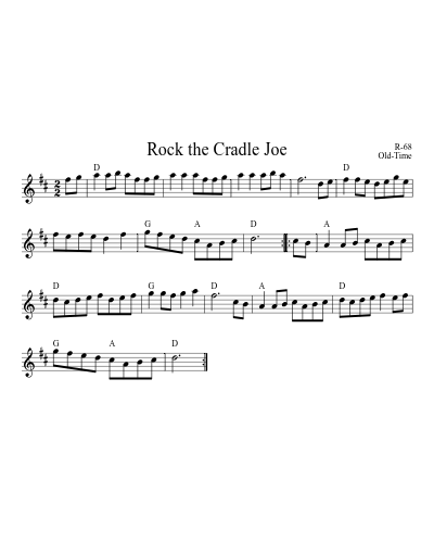 Rock the Cradle Joe (Version 13) sheet music preview
