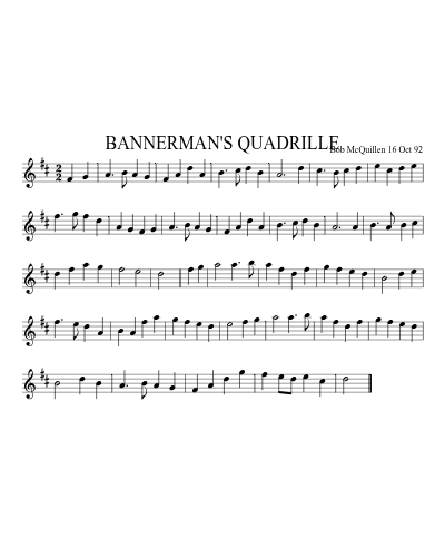 BANNERMAN'S QUADRILLE