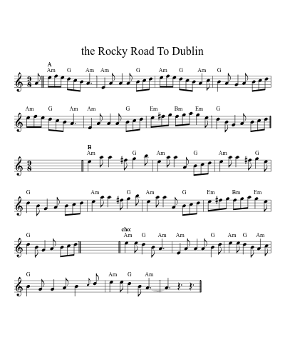 The Rocky Road To Dublin (Version 4) sheet music preview