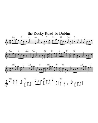 The Rocky Road To Dublin (Version 7) sheet music preview