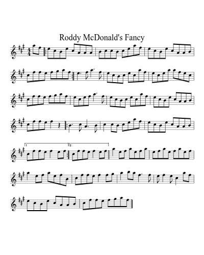 Roddy McDonald's Fancy (Version 6)
