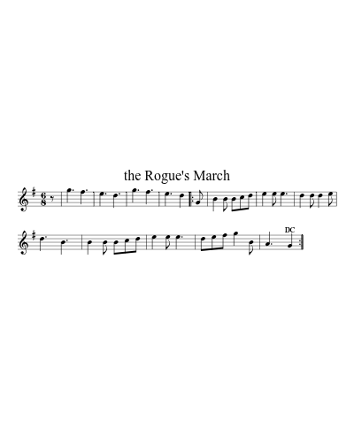 the Rogue's March sheet music preview