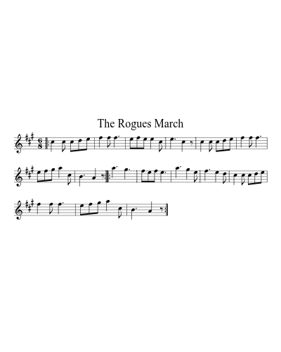 The Rogues March sheet music preview