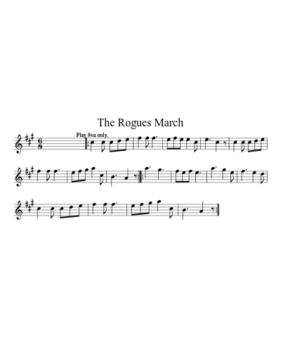 The Rogues March (Version 2) sheet music preview