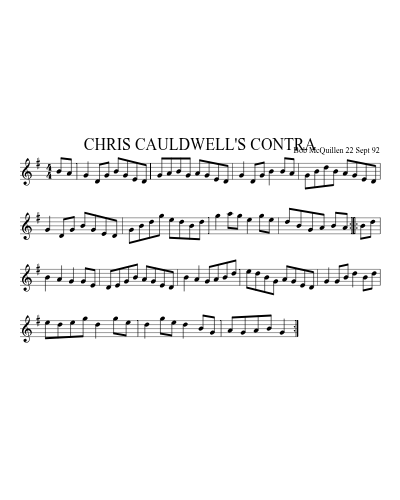 CHRIS CAULDWELL'S CONTRA preview