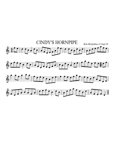 CINDY'S HORNPIPE