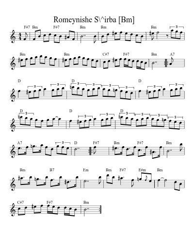 Romeynishe S\^irba    [Bm] (Version 2)