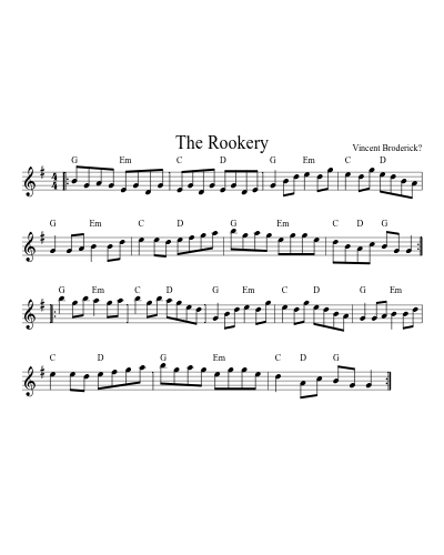 The Rookery sheet music preview