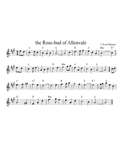 the Rose-bud of Allenvale sheet music preview