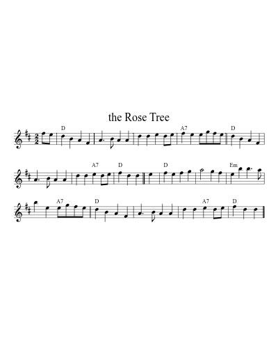 The Rose Tree (Version 3) sheet music preview