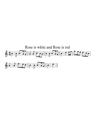 Rose is white and Rose is red (Version 2) sheet music preview