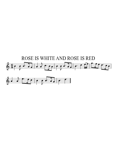 Rose is white and Rose is red (Version 3) sheet music preview