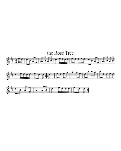 The Rose Tree (Version 6) sheet music preview