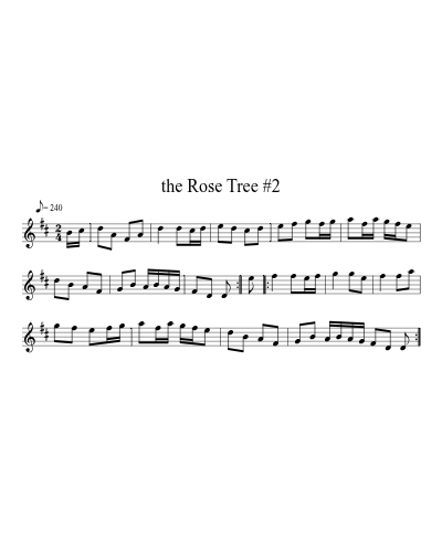 the Rose Tree #2 sheet music preview