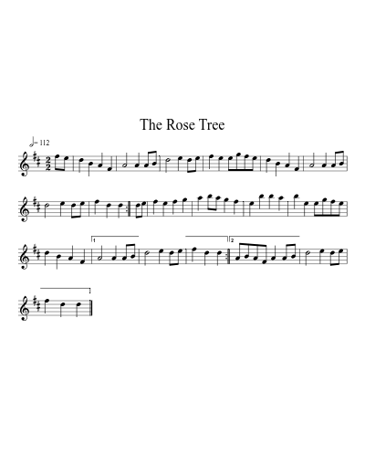 The Rose Tree (Version 9) sheet music preview
