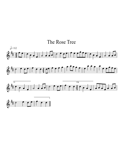 The Rose Tree (Version 11) sheet music preview