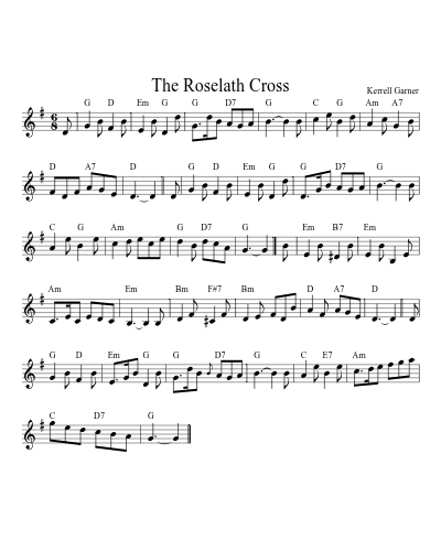 The Roselath Cross sheet music preview