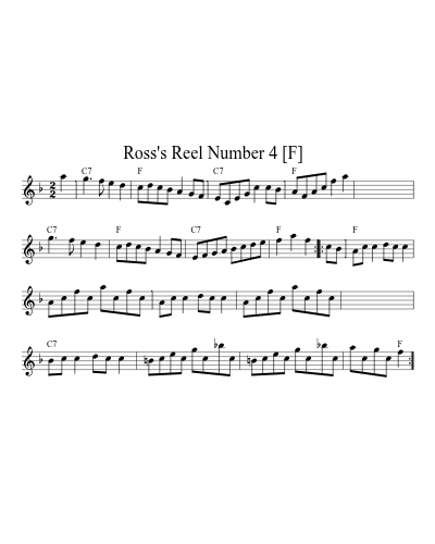 Ross's Reel Number 4   [F] (Version 2)