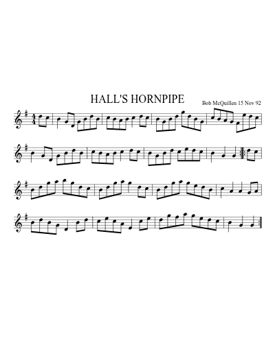 HALL'S HORNPIPE