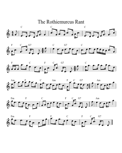 The Rothiemurcus Rant sheet music preview