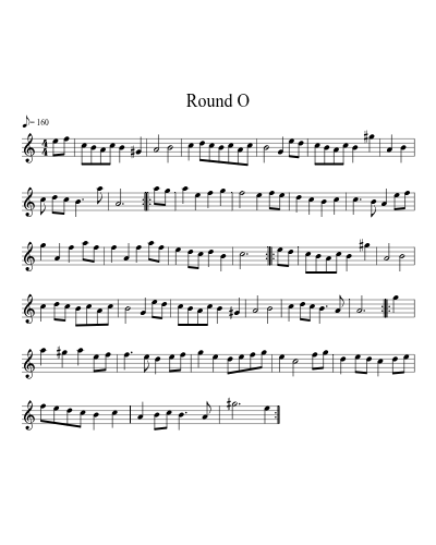 Round O sheet music preview