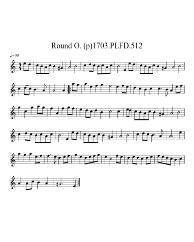 Round O. (p)1703.PLFD.512 sheet music preview