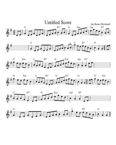 Round Pond Rant1 sheet music preview