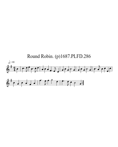 Round Robin. (p)1687.PLFD.286 sheet music preview