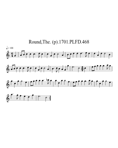 Round,The. (p).1701.PLFD.468 sheet music preview