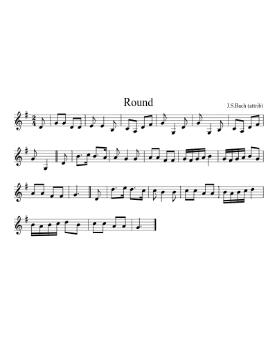 Round (Version 2) sheet music preview