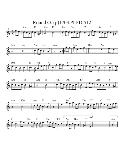 Round O. (p)1703.PLFD.512 (Version 2) sheet music preview